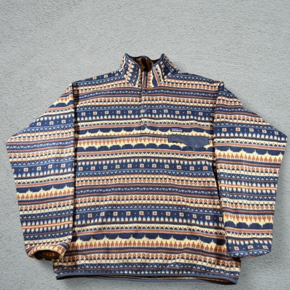Patagonia Lightweight Synchilla Snap-T Pullover Aztec El Cap Khaki 25580 Mens XL